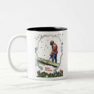 Tasse 2 Couleurs Arborist chainsaw tree surgeon Gift Christmas