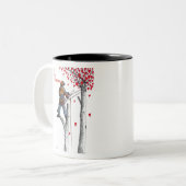 Tasse 2 Couleurs Arboriste Carte Valentine (Devant gauche)