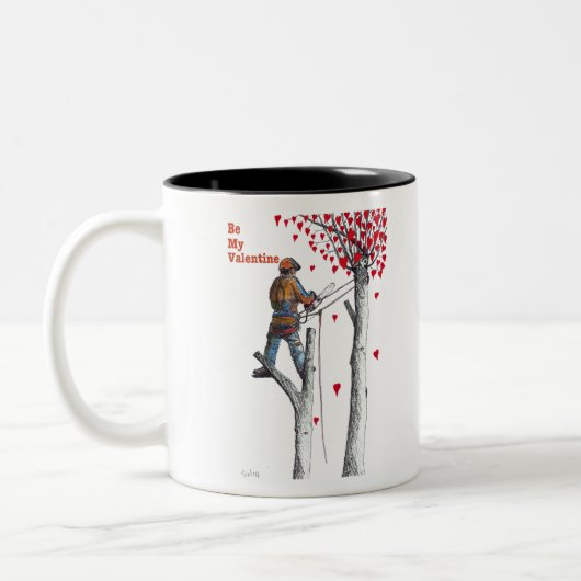Tasse 2 Couleurs Arboriste Carte Valentine (Gauche)