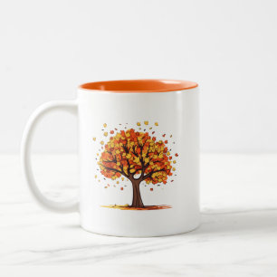 Tasse 2 Couleurs Arbre à automne doré