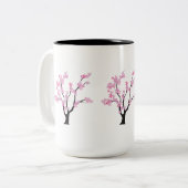 Tasse 2 Couleurs Arbre à fleurs de prune (Devant gauche)