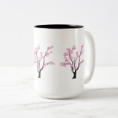 Tasse 2 Couleurs Arbre à fleurs de prune (Devant droit)