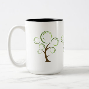 Tasse 2 Couleurs Arbre Abstrait
