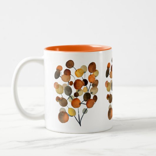 Tasse 2 Couleurs Arbre Abstrait brun d'automne (Gauche)