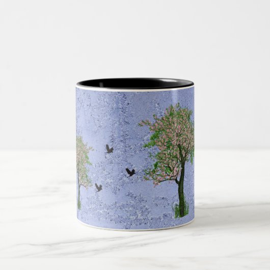 Tasse 2 Couleurs Arbre avec oiseaux (Centre)