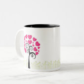 Tasse 2 Couleurs Arbre d'amour (Devant gauche)