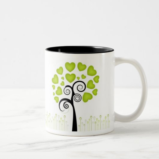 Tasse 2 Couleurs Arbre d'amour (Droit)