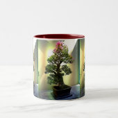Tasse 2 Couleurs Arbre de bonsaïs de bouganvillée (Centre)