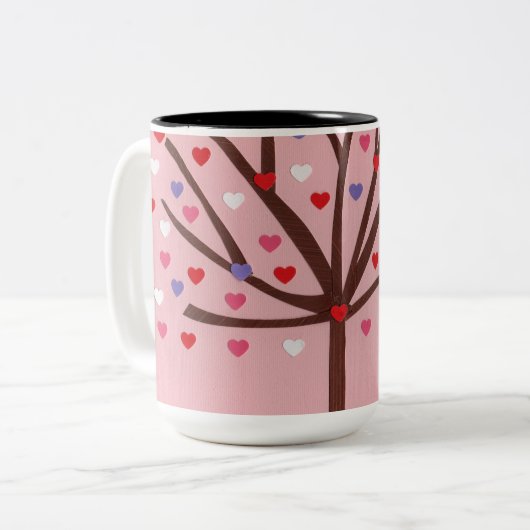 Tasse 2 Couleurs Arbre de coeur (Devant gauche)