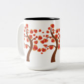 Tasse 2 Couleurs Arbre de coeur rouge (Devant gauche)