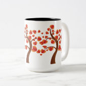 Tasse 2 Couleurs Arbre de coeur rouge (Devant droit)