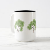 Tasse 2 Couleurs Arbre de Cottonwood (Devant gauche)