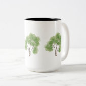 Tasse 2 Couleurs Arbre de Cottonwood (Devant droit)