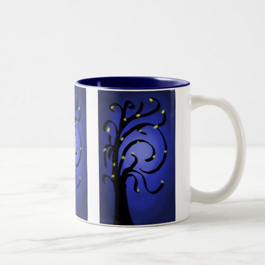 Tasse 2 Couleurs Arbre de mouche du feu (Droit)
