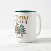 Tasse 2 Couleurs Arbre de Noël (Devant droit)