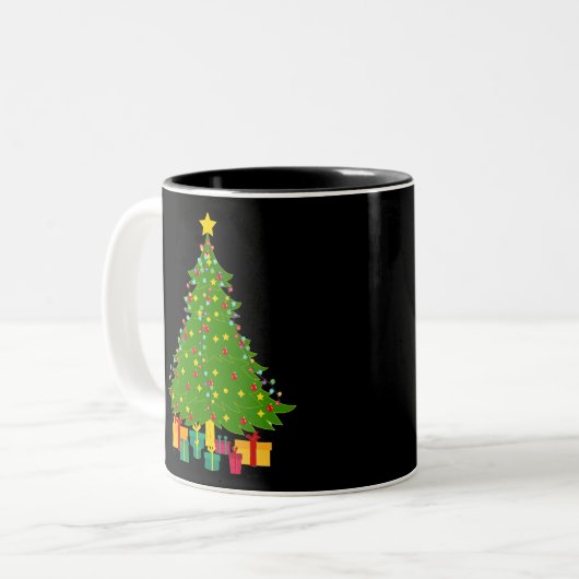 Tasse 2 Couleurs Arbre de Noël (Devant gauche)