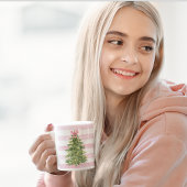 Tasse 2 Couleurs Arbre de Noël, Bow rose & Stripes Musique de Noël