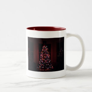 Tasse 2 Couleurs Arbre de Noël dans la fenêtre
