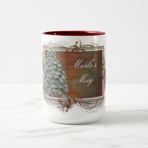 Tasse 2 Couleurs Arbre de Noël Design 1 - Musique