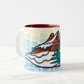 Tasse 2 Couleurs Arbre de Noël du pays (Devant gauche)