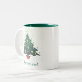 Tasse 2 Couleurs arbre de noël - personnalisation (Devant gauche)