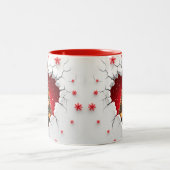 Tasse 2 Couleurs Arbre de Noël, Rouge et Or - Noir (Centre)