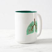Tasse 2 Couleurs Arbre de poumon (Devant droit)