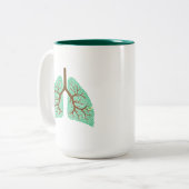 Tasse 2 Couleurs Arbre de poumon (Devant gauche)