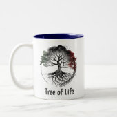 Tasse 2 Couleurs Arbre de vie | Méditation | Style celtique (Gauche)