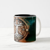 Tasse 2 Couleurs Arbre de vie Yggdrasil (Devant droit)
