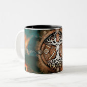 Tasse 2 Couleurs Arbre de vie Yggdrasil (Devant gauche)