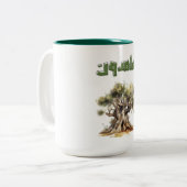 Tasse 2 Couleurs Arbre d'Olive Paix en Palestine (Devant gauche)