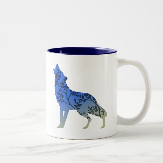 Tasse 2 Couleurs Arbre Loup (Droit)