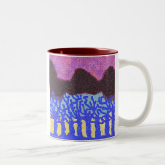 Tasse 2 Couleurs Arbres bleus