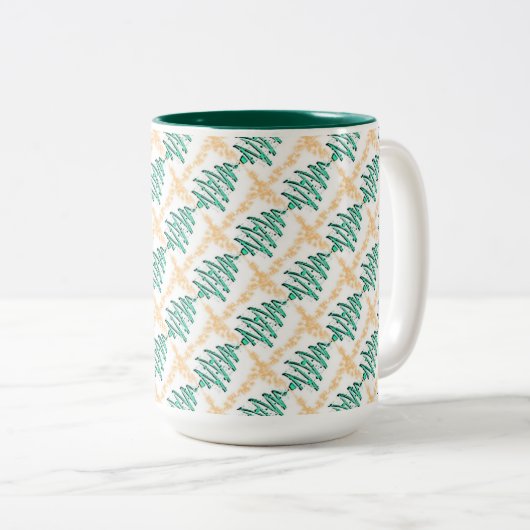 Tasse 2 Couleurs Arbres de Noël (Devant droit)