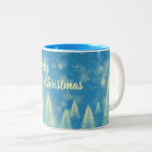 Tasse 2 Couleurs Arbres de Noël magiques Joyeux Noël (Devant droit)