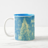 Tasse 2 Couleurs Arbres de Noël magiques Joyeux Noël (Gauche)