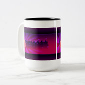 Tasse 2 Couleurs Arbres de Noël Tons de pourpre (Devant gauche)