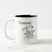 Tasse 2 Couleurs Arbres d'érable du Vermont (Gauche)