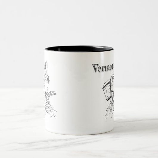 Tasse 2 Couleurs Arbres d'érable du Vermont (Centre)