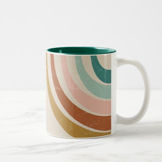 Tasse 2 Couleurs Arc-arc rétro (Droit)