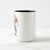 Tasse 2 Couleurs Arc-en-ciel drôle de requin d'océan d'équitation (Centre)