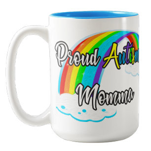 Tasse 2 Couleurs Arc-en-ciel et énigmes Fière maman d'un enfant au