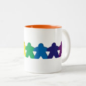 Tasse 2 Couleurs Arc-en-ciel Meeple (Devant droit)