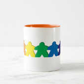 Tasse 2 Couleurs Arc-en-ciel Meeple (Centre)