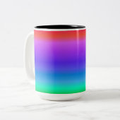 Tasse 2 Couleurs Arc-en-ciel Pastel lumineux (Devant gauche)