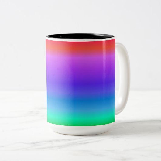 Tasse 2 Couleurs Arc-en-ciel Pastel lumineux (Devant droit)