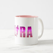 Tasse 2 Couleurs Arc-en-ciel rose pourpre ultra-courant (Devant droit)
