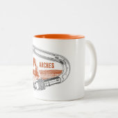Tasse 2 Couleurs Arches National Park Escalade Carabiner (Devant droit)