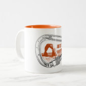 Tasse 2 Couleurs Arches National Park Escalade Carabiner (Devant gauche)